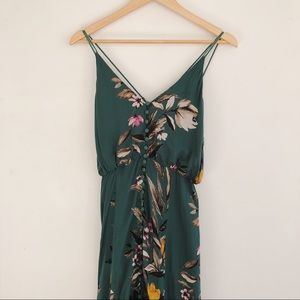 UO Green Floral Midi Dress